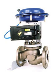 D3 positioner mounted on linear actuator